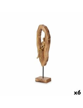 Figura Decorativa Sentado Dorado Metal 10 x 41,5 x 7,5 cm (6 Unidades)