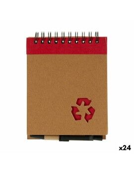 Caderno de Argolas com Caneta Cartão Reciclado 1 x 10 x 13 cm (24 Unidades)