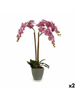 Planta Decorativa Orquídea Plástico 33 x 77 x 33 cm (2 Unidades)