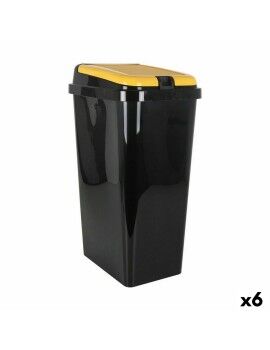 Cubo de Basura para Reciclaje Tontarelli Amarillo 45 L (6 Unidades)