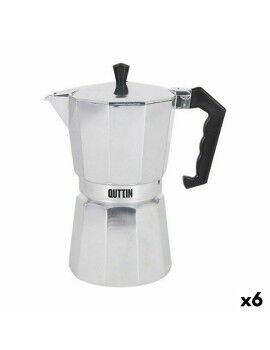 Cafetera Italiana Quttin Aluminio 6 Tazas (6 Unidades)