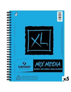 Bloc de dibujo Canson XL Mix Media Blanco A4 Papel 5 Unidades 30 Hojas 300 g/m²