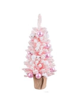 Árvore de Natal Cor de Rosa PVC Bloemen Bolas 30 x 30 x 90 cm