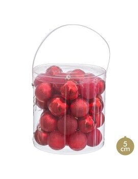 Bolas de Natal Vermelho Plástico Ø 5 cm (40 Unidades)