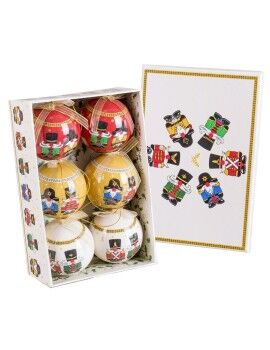 Bolas de Navidad Multicolor Polyfoam Soldado Ø 7,5 cm (6 Unidades)