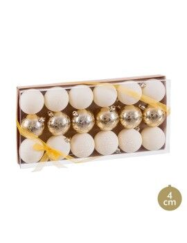 Bolas de Natal Dourado Plástico Ø 4 cm (18 Unidades)