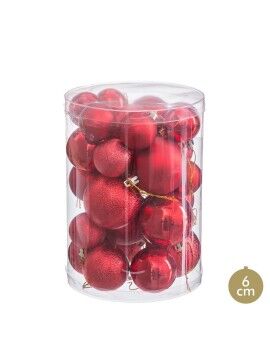 Bolas de Natal Vermelho Plástico (27 Unidades)