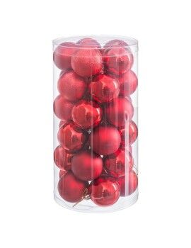 Bolas de Natal Vermelho Plástico Ø 6 cm (30 Unidades)