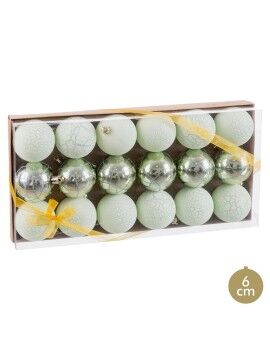 Bolas de Navidad Verde Plástico Ø 6 cm (18 Unidades)