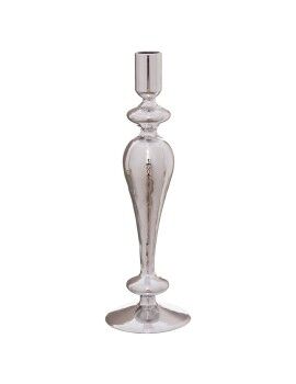 Candelabro Plateado Cristal Navidad 9 x 9 x 28 cm