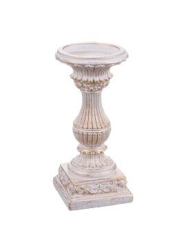 Candelabro Branco Resina Natal 9 x 9 x 19,5 cm