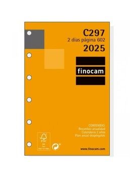 Recambio para Agenda Finocam CLASSIC C297 602 2025 7,3 x 11,4 cm