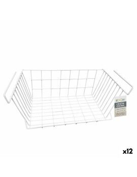 Cesto para Prateleira de Cozinha Confortime Branco 43 x 24,4 x 18,5 cm (12 Unidades)