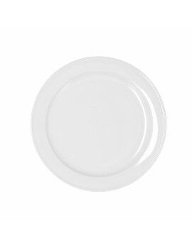 Prato de Jantar Bidasoa Glacial Ala Estrch Branco Cerâmica (6 Unidades) (Pack 6x)