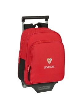 Mochila Escolar con Ruedas Sevilla Fútbol Club Negro Rojo 28 x 34 x 10 cm