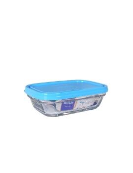 Lancheira Retangular com Tampa Duralex Freshbox Azul 400 ml