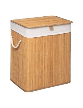 Cesto da Roupa 5five Simply Smart Bambu 50 x 41.5 x 30 cm Branco