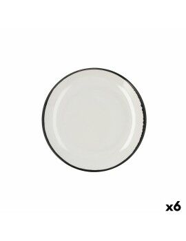 Plato Llano Ariane Vital Filo Blanco Cerámica Ø 27 cm (6 Unidades)