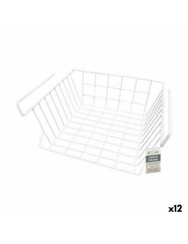 Cesta para Estante de Cocina Confortime Blanco 29 x 27 x 15 cm (12 Unidades)