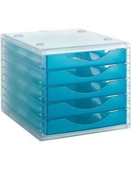 Archivador Modular Archivo 2000 ArchivoTec Serie 4000 5 cajones Din A4 Azul 34 x 27 x 26 cm