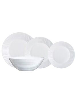 Conjunto de Louça Luminarc Harena Branco Vidro 19 Peças