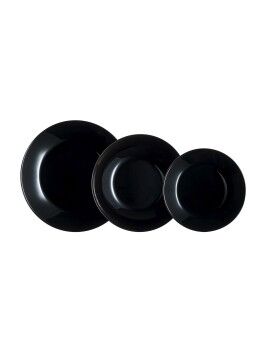 Conjunto de Louça Arcopal Zelie Black Preto 12 Peças