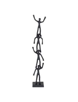 Figura Decorativa Negro Aluminio 13 x 12 x 75 cm