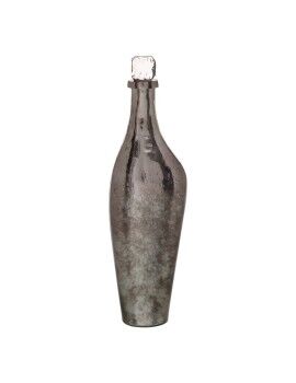 Botella Plateado Aluminio Cristal 15 x 13 x 54 cm Decorativa