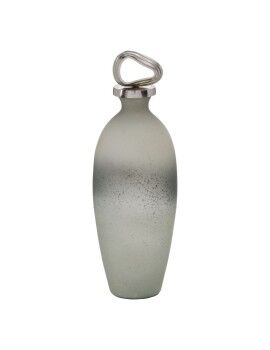 Botella Gris Plateado Aluminio Cristal 15 x 15 x 46 cm Decorativa