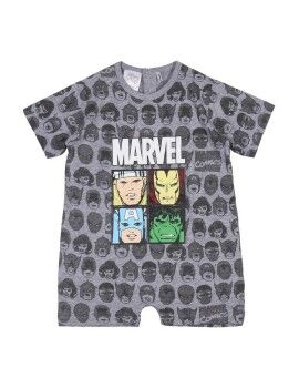 Babygrow de Manga Curta para Bebé Marvel Cinzento