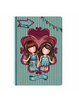 Libreta de Anillas Gorjuss Fireworks Granate 21,5 x 31 x 1 cm