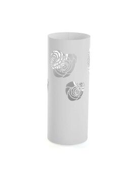 Suporte de guarda-chuva Versa Flower Branco Metal (19 x 49 x 19 cm)