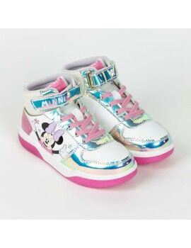 Zapatillas Deportivas con LED Minnie Mouse Plateado