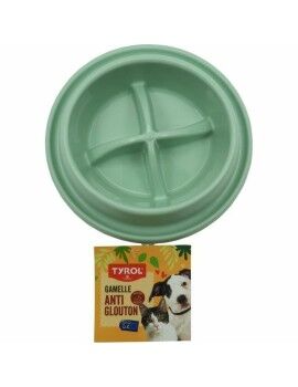 Comedouro de Alimentação Lenta para Animais de Estimação Tyrol Verde Plástico Ø 15 cm 500 ml