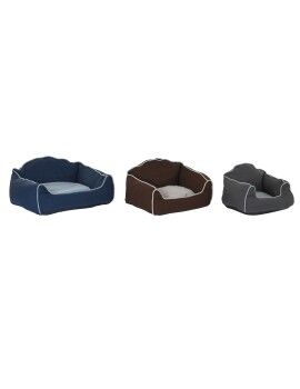 Cama para cães DKD Home Decor Azul Castanho Cinzento 72 x 61 x 34 cm