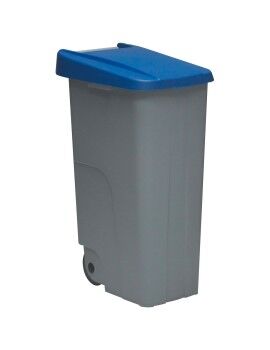 Cubo de Basura para Reciclaje Denox Azul Gris