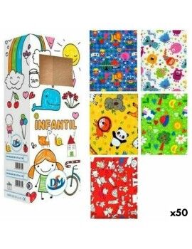 Papel de Embrulho DM Infantil Multicolor Rolo 2 m (50 Unidades)