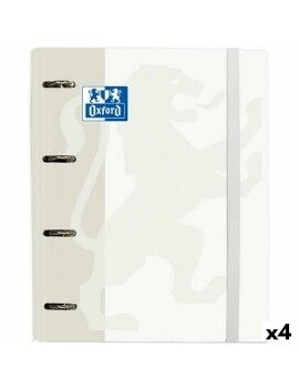 Carpeta de anillas Oxford Classic Blanco A4+ (4 Unidades)