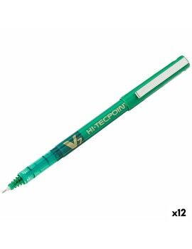 Boligrafo de tinta líquida Pilot V-7 Hi-Tecpoint Verde 0,5 mm (12 Unidades)