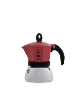 Cafeteira Italiana Bialetti Moka Induction Preto Vermelho Alumínio 150 ml (1 Unidade)