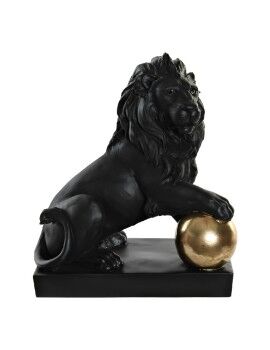 Figura Decorativa DKD Home Decor RF-181551 Negro Dorado Resina León 38 x 25 x 44 cm