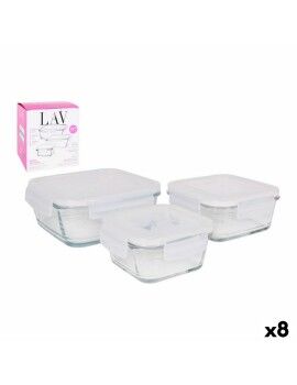 Conjunto de 3 Lancheiras LAV Cristal (8 Unidades) (3 pcs)