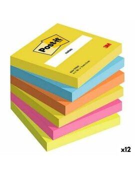 Bloc de Notas Post-it 76 x 76 mm Multicolor 100 Hojas (12 Unidades)