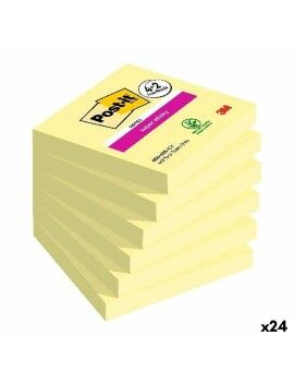 Notas Adhesivas Post-it Super Sticky Amarillo 76 x 76 mm 6 Piezas (24 Unidades)