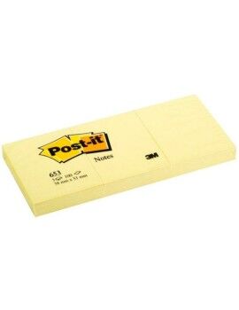 Bloco de Notas Post-it 653 20 Peças Pack Amarelo 100 Folhas 38 x 51 mm (36 Unidades)