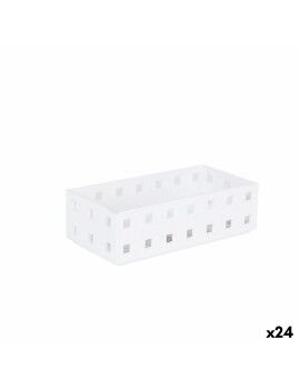 Caja de Almacenaje con Tapa Confortime Blanco 14 x 7 x 4,3 cm (24 Unidades)