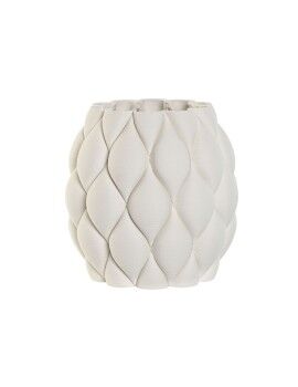 Vaso Home ESPRIT Branco Cerâmica Grés Moderno 23 x 23 x 25 cm