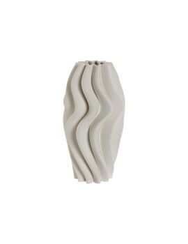 Vaso Home ESPRIT Branco Grés Moderno 16 x 16 x 32 cm