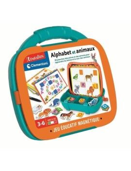 Jogo de Mesa Clementoni Magnetic Letters & Animals Case (FR)