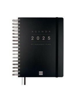 Agenda Finocam TEMPUS Preto Quarto 15,5 x 21,7 cm 2025